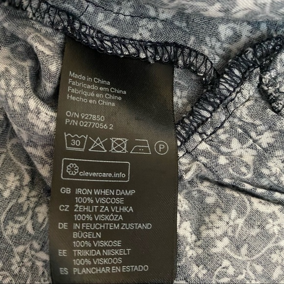 Divided Tiered Sundress Blue Floral Sz 12 - Picture 6 of 12